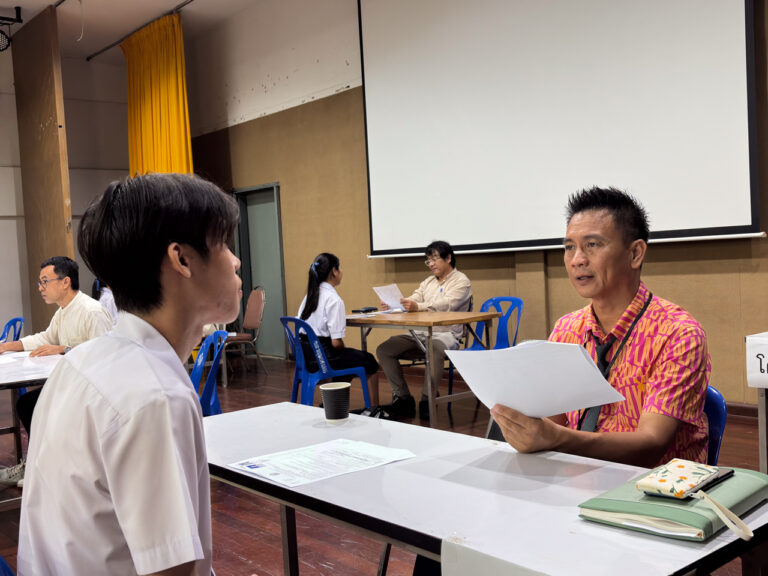 ภาพบรรยากาศ การสอบสัมภาษณ์เข้าศึกษาระดับปริญญาตรี ปีการศึกษา 2568 TCAS รอบ 2: Quota ของภาควิชานิเทศศาสตร์ เมื่อวันที่ 26 เมษายน พ.ศ. 2568 ณ คณะมนุษยศาสตร์และสังคมศาสตร์ มหาวิทยาลัยบูรพา