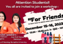 Attention Student!! You all are invited to join a workshop.