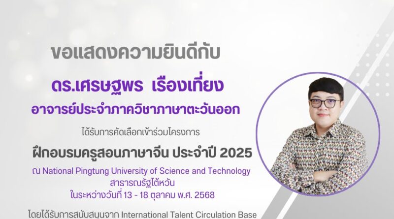 Selected to get enrolled in the Chinese Language Teacher Training Program in 2025.