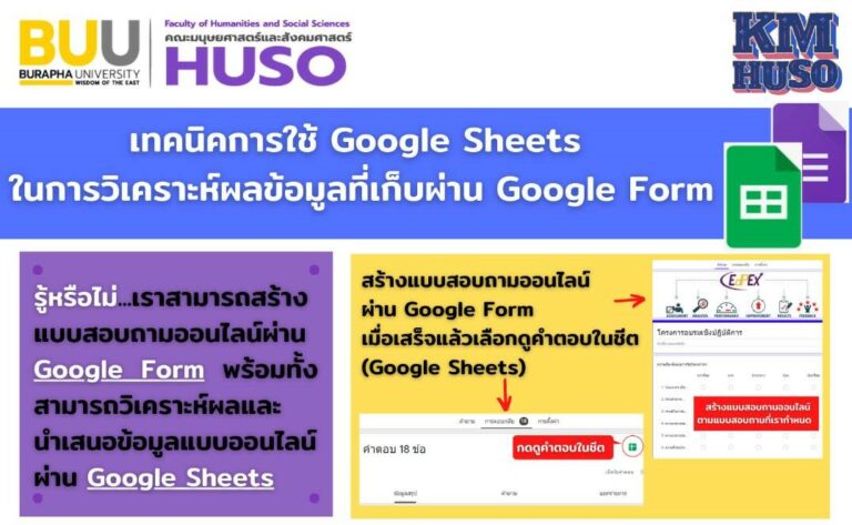 เทคนิคการใช้ Google Sheets ในการวิเคราะห์ผลข้อมูลที่เก็บผ่าน Google Form