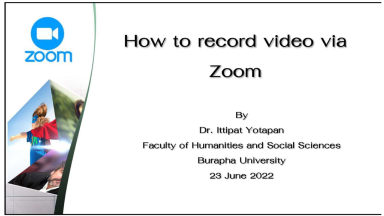 How to record video via ZOOM